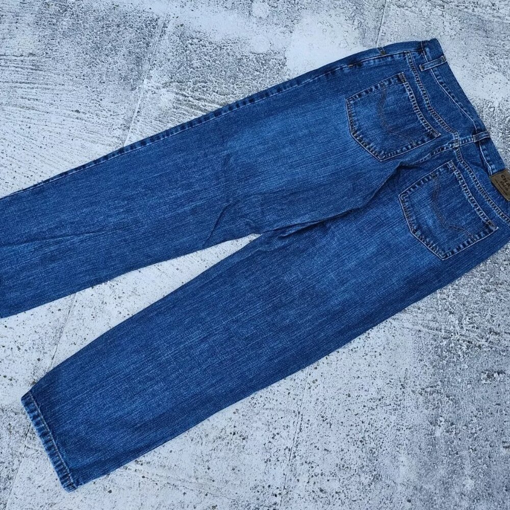 Chaps Men Jeans Denim Straight Wide Leg Cotton Jeans Size W34 L30 - Picture 4 of 9